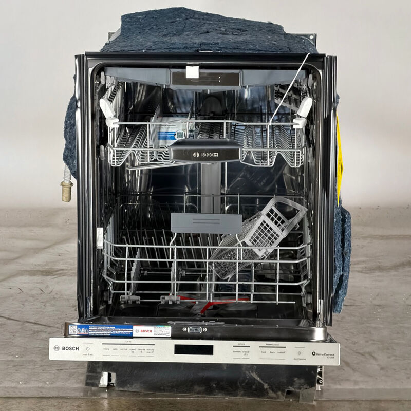 Bosch 800 Series 24 in. Top Control Smart Dishwasher with 42 dBa Sound Level, 3rd-Rack, CrystalDry & Pocket - Stainless Steel (Open Box Excellent Condition), , hires