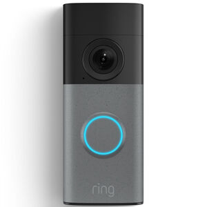 Ring - Wired Doorbell (newest model) Retinal 2K with wide-angle video, up to 6x Enhanced Zoom, and Two-Way Talk - Speckled Grey, , hires