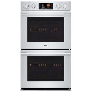 SKS 30 in. 9.4 cu. ft. Smart Top Control SteamElectric Double Wall Oven with True European Convection - Stainless Steel, , hires