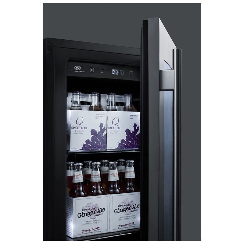 Summit Classic Collection 18 in. 2.9 cu. ft. Built-In/Freestanding Beverage Center with Adjustable Shelves & Digital Control - Stainless Steel, , hires