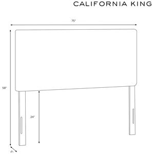 Skyline Furniture Rounded Velvet California King Size Headboard - White, , hires