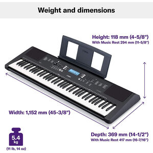 Yamaha 76-Key Touch Sensitive Portable Keyboard, , hires