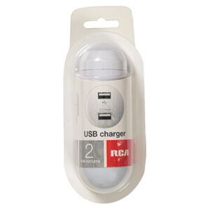 RCA Portable 2 Outlet USB Charger, , hires