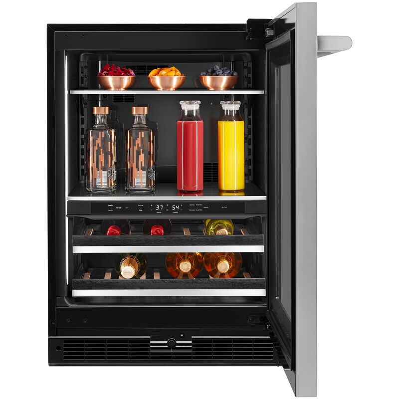 JennAir Rise Series 24 in. 5.0 cu. ft. Built-In Beverage Center with Fixed Shelves & Digital Control - Stainless Steel, , hires
