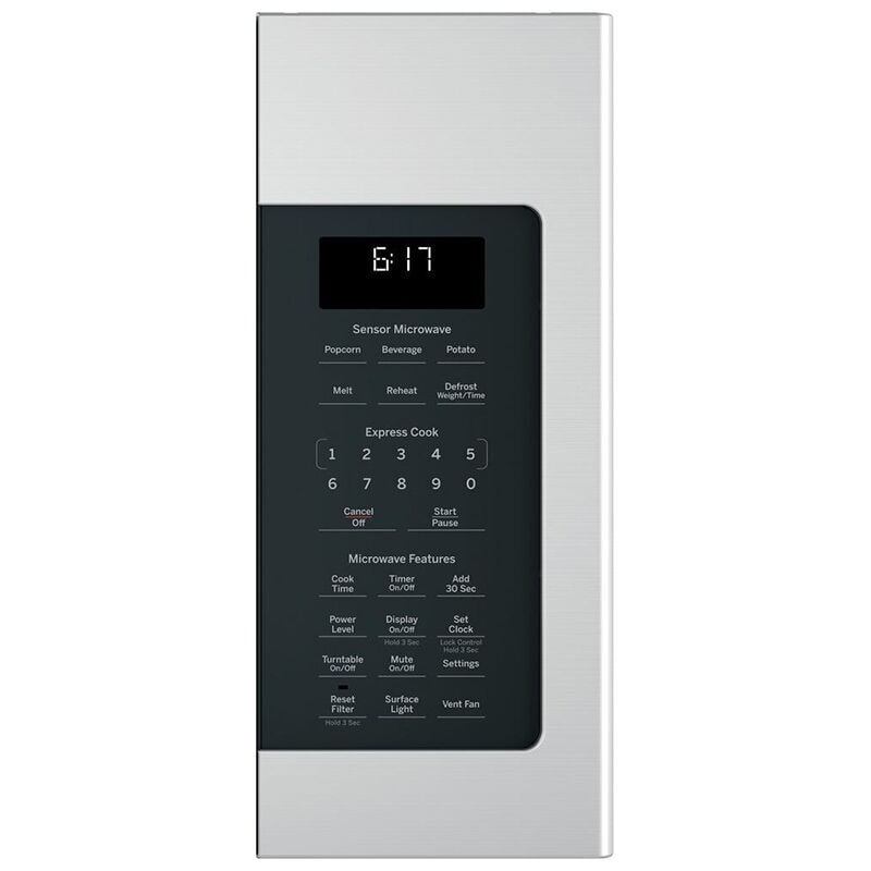 GE 30 in. 1.7 cu. ft. 1000W Over-the-Range Microwave with 300 CFM & Sensor Cooking - Stainless Steel, Stainless Steel, hires