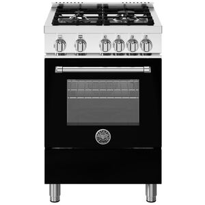 Bertazzoni Master Series 24 in. 2.5 cu. ft. Standard Convection Gas Range with 4 Sealed Burners - Matte Black, , hires
