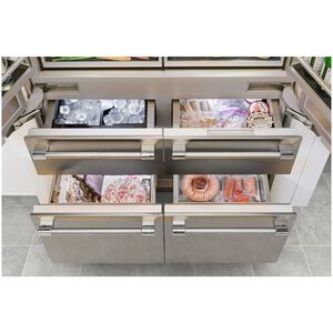Thermador Freedom Collection 48 in. 26.8 cu. ft. Built-In Smart Counter Depth 6-Door French Door Refrigerator with Internal Water Dispenser - Stainless Steel, , hires