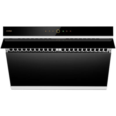 Fotile Slant Vent Series 30 in. Side Vent Range Hood with 4 Speed Settings, 1000 CFM, Ducted Venting & 2 LED Lights - Onyx Black | JQG7505