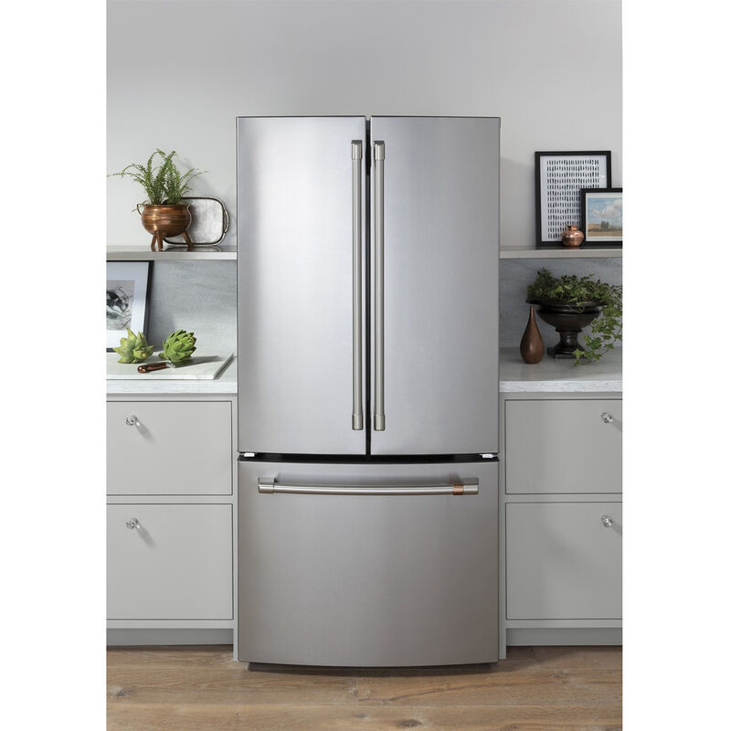 Cafe 33 in. 18.6 cu. ft. Counter Depth French Door Refrigerator with Internal Water Dispenser - Stainless Steel, Stainless Steel, hires