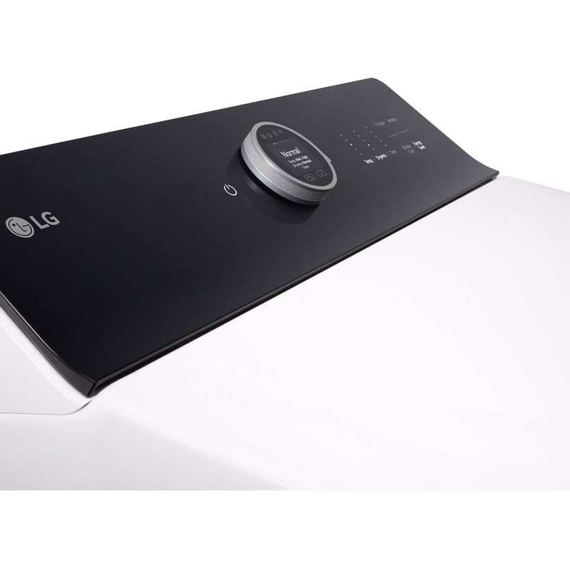 LG 27 in. 7.3 cu. ft. Smart Electric Dryer with EasyLoad Door, AI Sensor Dry, TurboSteam Technology, Sanitize & Steam Cycle - Alpine White, Alpine White, hires