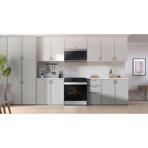 Samsung Bespoke 30 in. 6.3 cu. ft. Smart Air Fry Standard Convection Slide-In Electric Range with Radiant Burners - Stainless Steel, Stainless Steel, hires