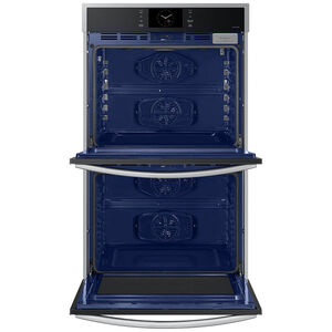 Samsung 30 in. 10.2 cu. ft. Smart Top Control SteamElectric Double Wall Oven with Dual Convection - Stainless Steel, , hires