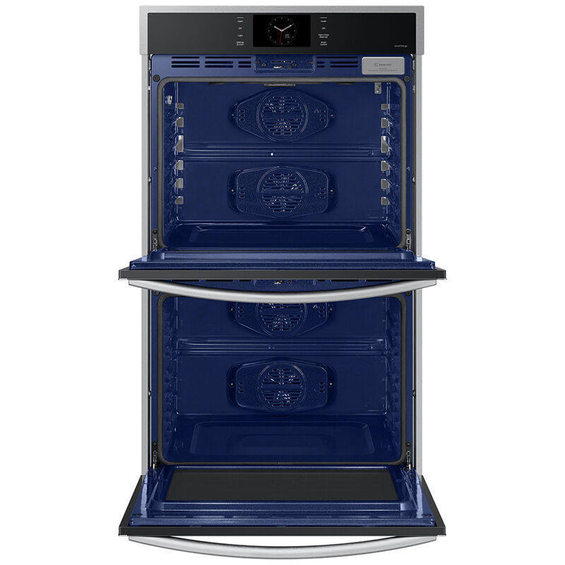 Samsung 30 in. 10.2 cu. ft. Smart Top Control SteamElectric Double Wall Oven with Dual Convection - Stainless Steel, , hires