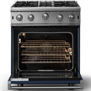 Viking 5 Series 30 in. 4 cu. ft. Standard Convection Gas Range with Open Burners - Slate Blue, , hires