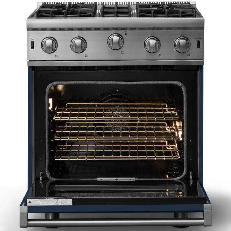 Viking 5 Series 30 in. 4 cu. ft. Standard Convection Gas Range with Open Burners - Slate Blue, , hires