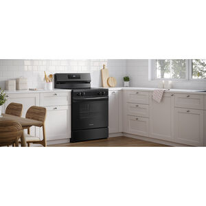 Frigidaire 30 in. 5.3 cu. ft. Oven Freestanding Electric Range with 5 Smoothtop Burners - Black, , hires