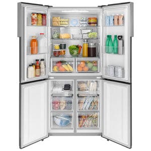 Haier 33 in. 16.8 cu. ft. Counter Depth 4-Door French Door Refrigerator - Stainless Steel, , hires