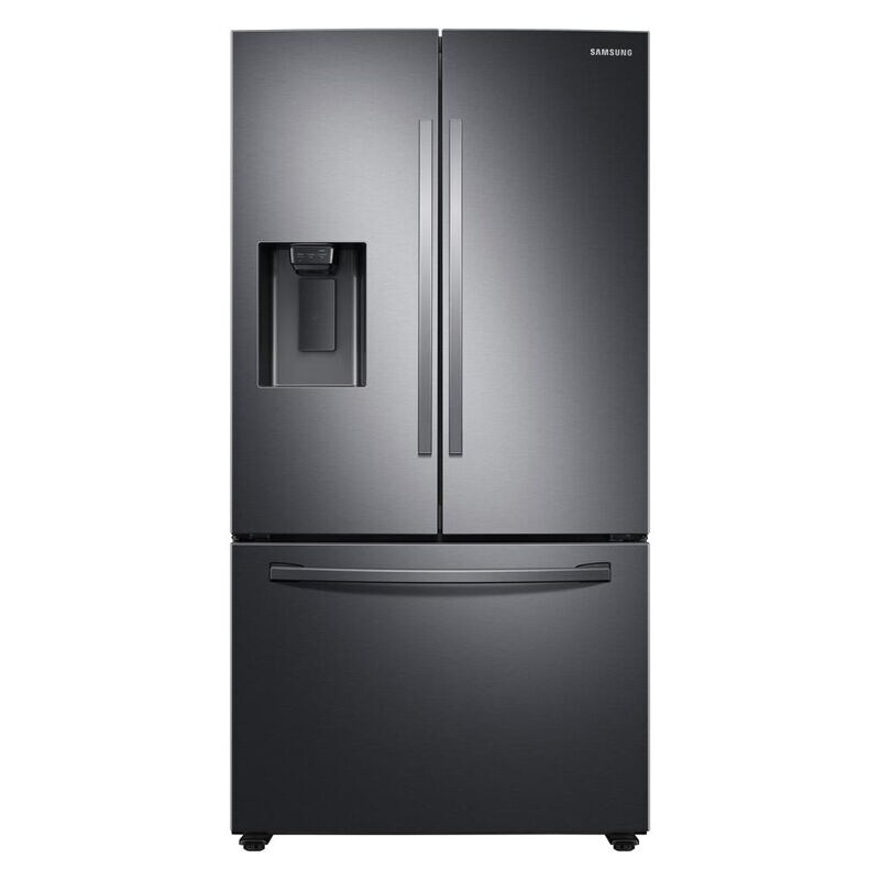 Samsung 36 27 Cu Ft French Door Refrigerator With Ice Water Dispenser Fingerprint Resistant Black Stainless Steel P C Richard Son