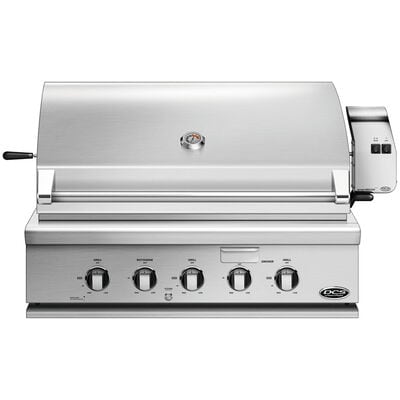 DCS Series 7 36 in. 5-Burner Built-In/Freestanding Natural Gas Grill with Rotisserie& Smoke Box - Stainless Steel | BH136RN