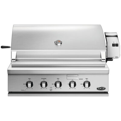 DCS Series 7 36 in. 5-Burner Built-In/Freestanding Natural Gas Grill with Rotisserie& Smoke Box - Stainless Steel | BH136RN