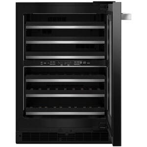 JennAir Noir 24 in. Undercounter Wine Cooler with Wood Racks, Dual Temperature Zones & 45 Bottle Capacity - Black, , hires