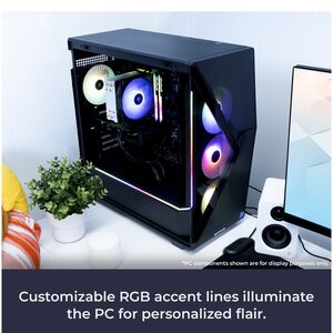 iBUYPOWER Slate Gaming Desktop with Intel Core i7 14700F, 20-Core CPU, NVIDIA GeForce RTX 4060, 8GB VRAM GPU, 32 GB RAM, 1 TB SSD & Windows 11 Home - Black, , hires