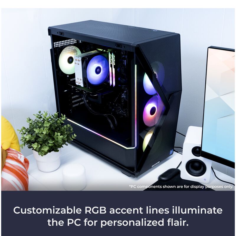 iBUYPOWER Slate Gaming Desktop with Intel Core i7 14700F, 20-Core CPU, NVIDIA GeForce RTX 4060, 8GB VRAM GPU, 32 GB RAM, 1 TB SSD & Windows 11 Home - Black, , hires