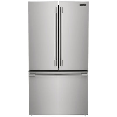 Frigidaire Professional 36 in. 23.3 cu. ft. Counter Depth French Door Refrigerator with Internal Water Dispenser- Stainless Steel | PRFG2383AF