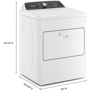 Whirlpool 29 in. 7.0 cu. ft. Top Loading Gas Dryer with 11 Dryer Programs, 1 Dry Options, Wrinkle Care & Sensor Dry - White, , hires