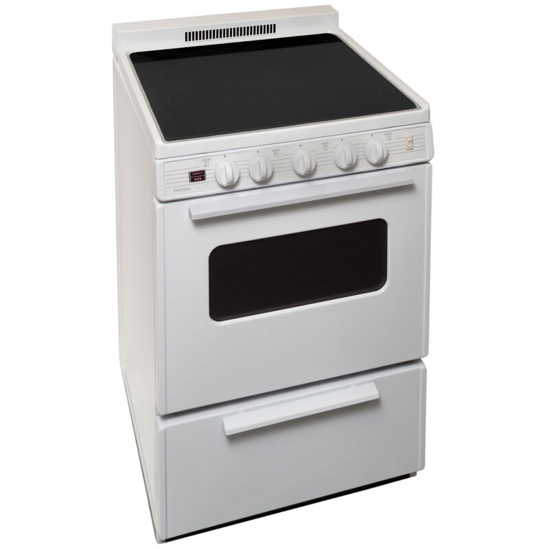 Premier 24 in. 3 cu. ft. Electric Range with Smoothtop Burners - White, , hires
