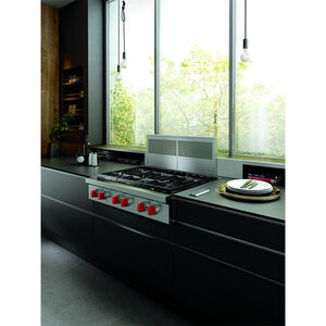 Wolf 36 in. 6-Burner Natural Gas Rangetop with Power Burner - Stainless Steel, , hires