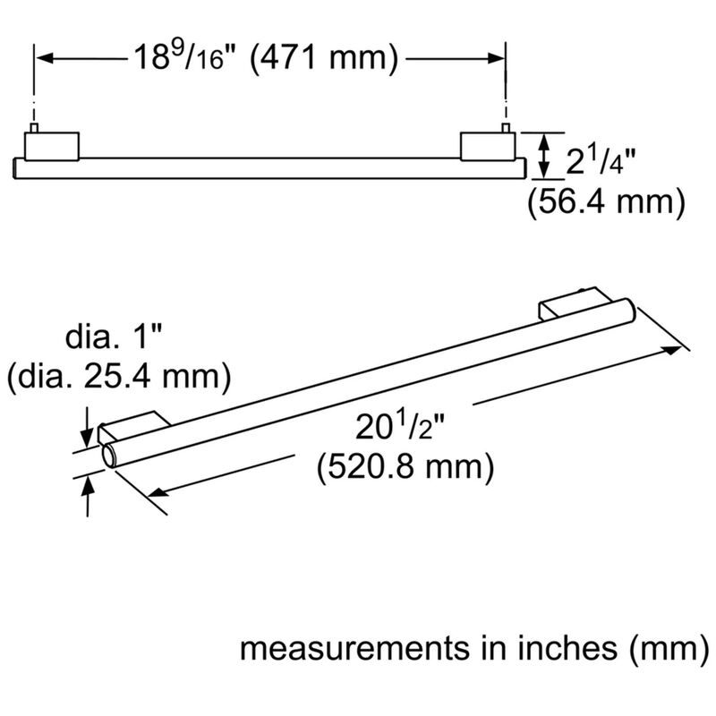 Thermador Masterpiece 20 in. Handle for Refrigerators - Stainless Steel, , hires