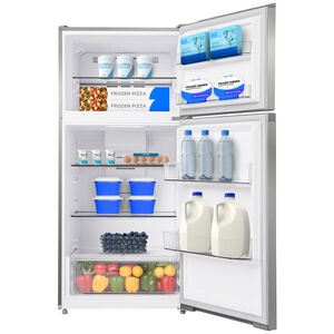 Midea 28 in. 14.2 cu. ft. Counter Depth Garage-Ready Top Freezer Refrigerator - Stainless Steel, Stainless Steel, hires