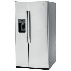GE 36 in. 25.3 cu. ft. Side by Side Refrigerator with Ice & Water Dispenser - Fingerprint Resistant Stainless, Fingerprint Resistant Stainless, hires