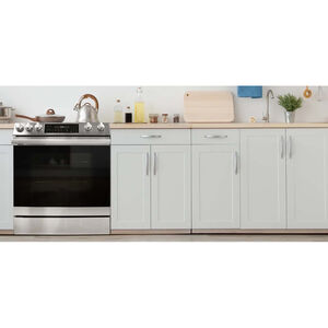 Sharp 30 in. 6.3 cu. ft. Air Fry Standard Convection Slide-In Electric Range with Radiant Burners - Stainless Steel, , hires