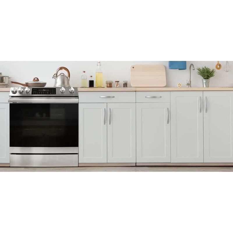 Sharp 30 in. 6.3 cu. ft. Air Fry Standard Convection Slide-In Electric Range with Radiant Burners - Stainless Steel, , hires