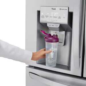 LG InstaView 36 in. 22.5 cu. ft. Smart Counter Depth 4-Door French Door Refrigerator with Ice & Water Dispenser - PrintProof Stainless Steel, PrintProof Stainless Steel, hires