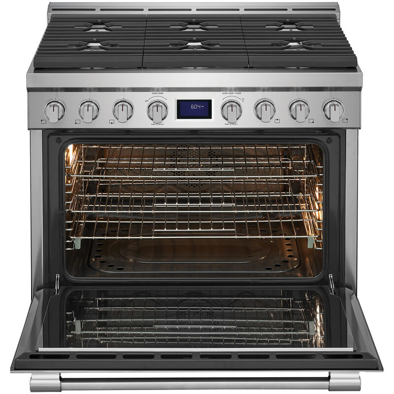 Frigidaire Professional 36 in. 4.4 cu. ft. Convection Oven Freestanding Gas Range with 6 Sealed Burners - Smudge-Proof Stainless Steel, , hires