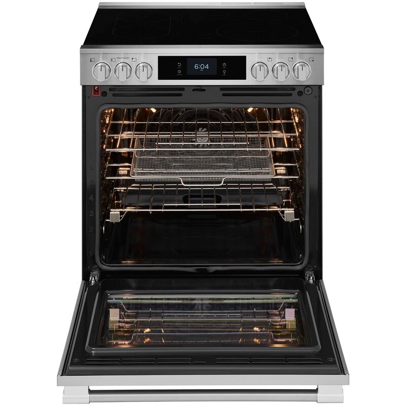 Frigidaire Professional 30 in. 6.2 cu. ft. Smart Air-Fry True European Convection Steam Oven Electric Range with Smoothtop Burners - Stainless Steel, , hires