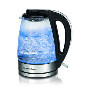 Hamilton Beach 1.7-Liter Electric Glass Kettle - Stainless Steel, , hires
