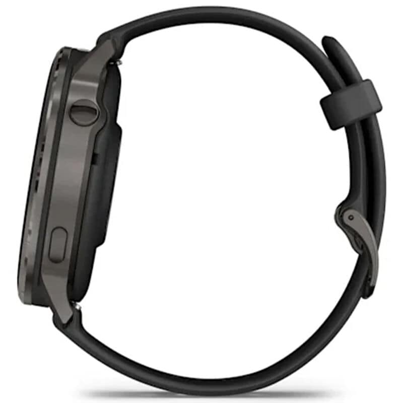Garmin Venu 4 45 mm Smart Watch - Slate with Black Silicone Band, , hires