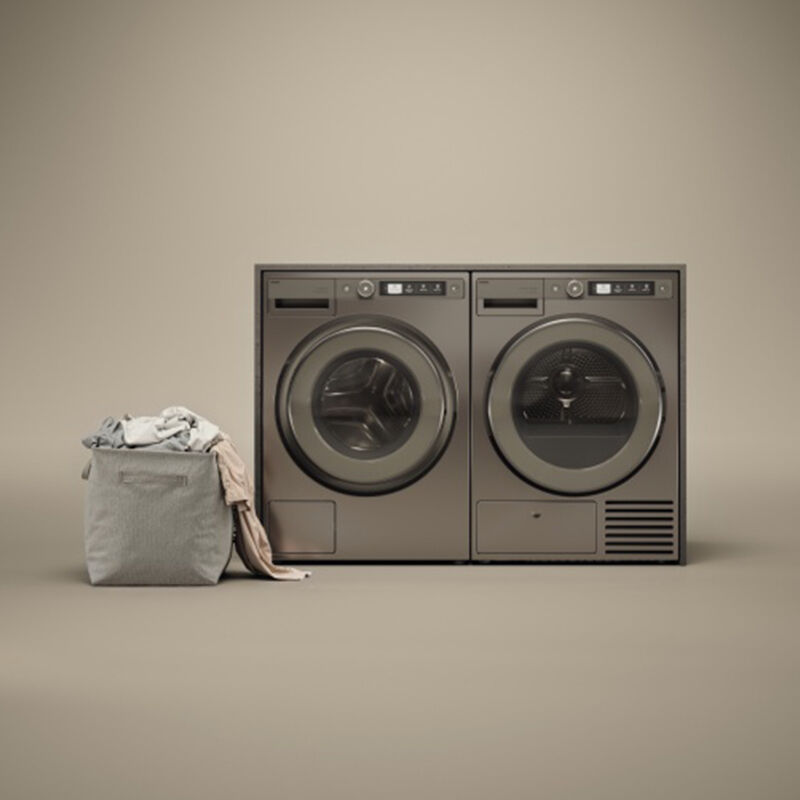 Asko 5-Series 24 in. 5.2 cu. ft. Smart Stackable Electric Dryer with Sensor Dry - Titanium, Titanium, hires