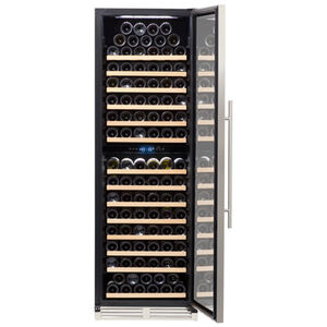 Avanti Designer Series 24 in. Built-In/Freestanding Wine Cooler with 154 Bottle Capacity, Dual Temperature Zone & Digital Control - Stainless Steel with Black Cabinet, , hires