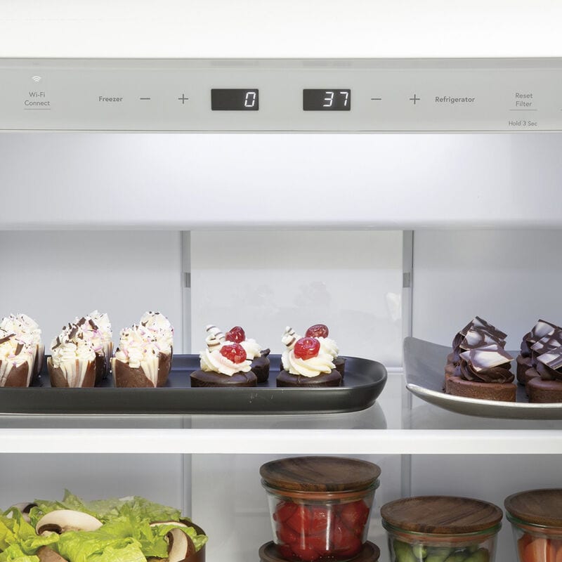 Cafe 48 in. 29.5 cu. ft. Built-In Smart Counter Depth Side by Side Refrigerator with Ice Maker - Stainless Steel, , hires