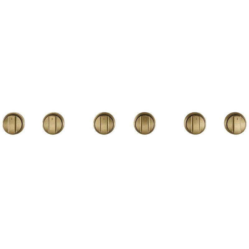 Cafe 36 in. Handle & Knob Set for Pro Range - Brushed Brass, , hires