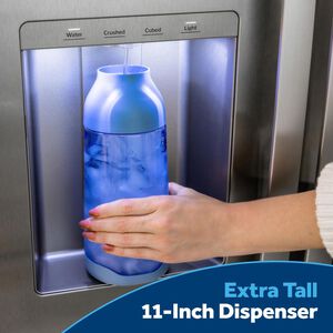 GE 36 in. 23.5 cu. ft. Smart Counter Depth Side-by-Side Refrigerator with Ice & Water Dispenser - Fingerprint Resistant Stainless, , hires