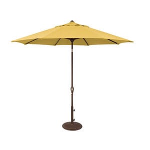 SimplyShade Aruba 9' Octagon Auto Tilt Market Umbrella in Solefin Fabric - Lemon, Yellow, hires