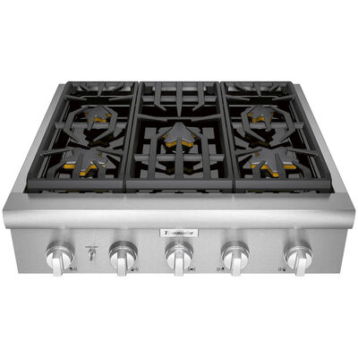 Thermador Professional Series 30 in. 5-Burner Natural Gas with Simmer Burner & Power Burner - Stainless Steel | PCG305W