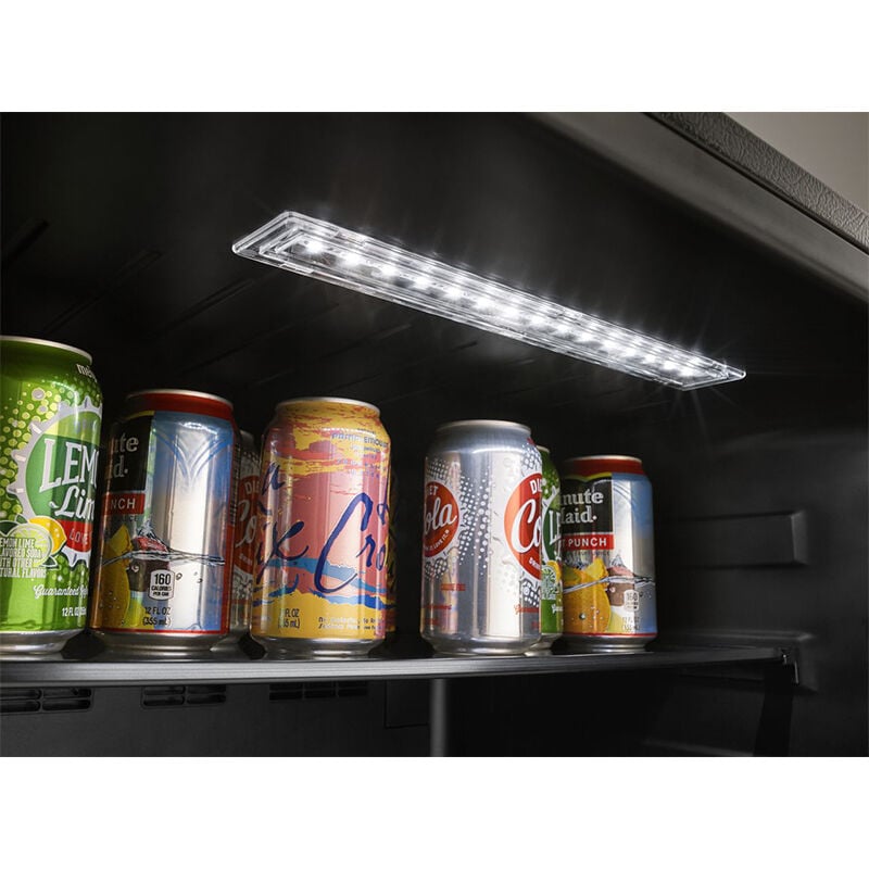 Whirlpool 24 in. 5.2 cu. ft. Beverage Center with 14 Bottle Wine Storage, Dual Zone & Digital Control - Stainless Steel, , hires