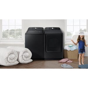Samsung 27 in. 5.5 cu. ft. Smart Top Load Washer with Super Speed Wash - Brushed Black, Brushed Black, hires